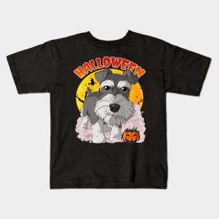 Miniature Schnauzer Halloween Kids T-Shirt